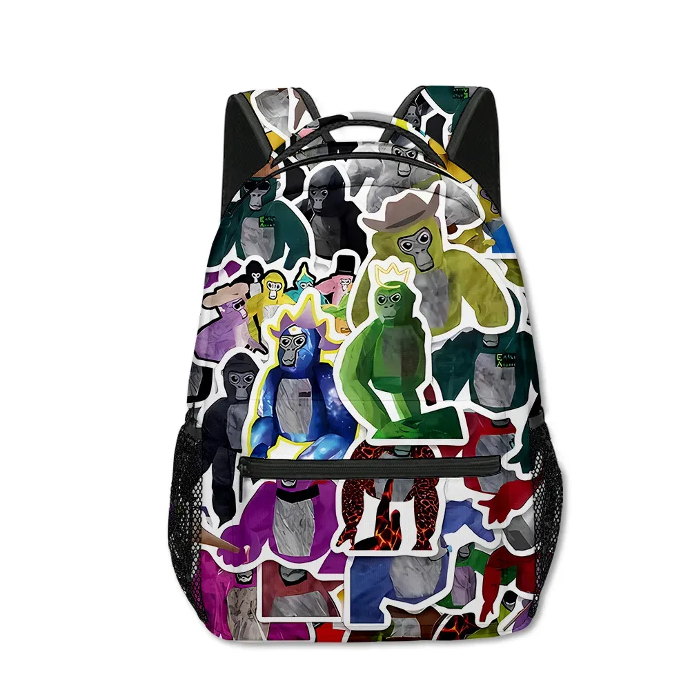 sac à dos tendance et amusant pour étudiants, avec impression 3d de gorille, en tissu oxford imperméable, pour garçons/filles, sacs à dos de voyage
