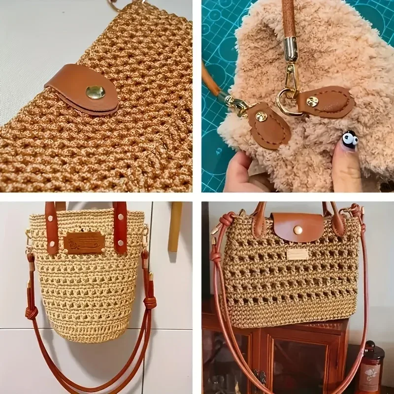 ensemble de fabrication de sacs au crochet en 7 étapes |     boucle réglable en pu, boucle de base et boucle en forme de gourde, sac à bandoulière élégant en similicuir, matériaux artisanaux faits main, faciles à réaliser, accessoires de sac diy, matériaux pour la fabrication de portefeuilles, fabrication de portefeuilles diy.
