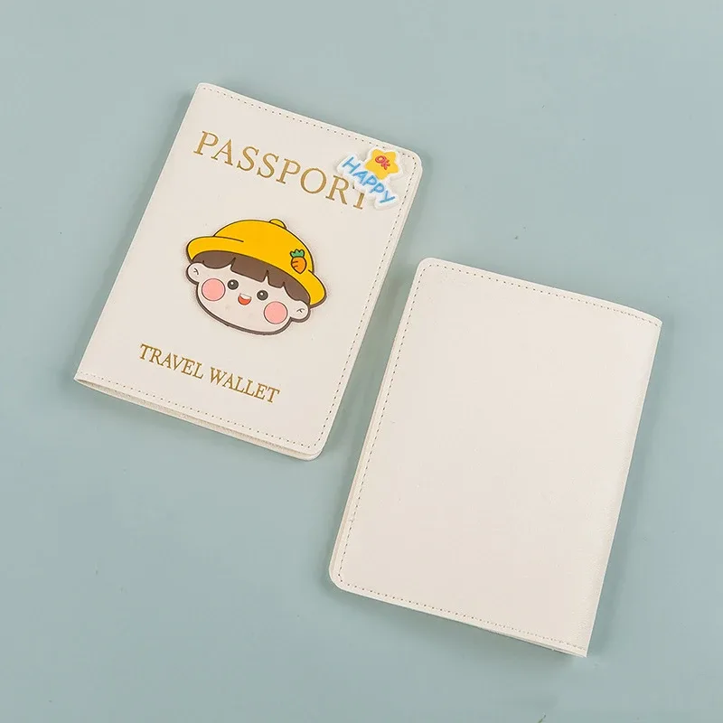 couverture de passeport de dessin animé, portefeuille de voyage pour garçon et fille, étui de passeport en pu, couverture de protection pour passeport sur les passeports