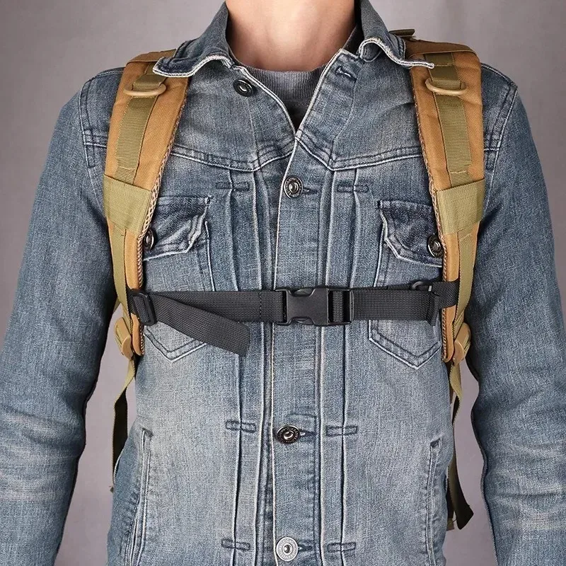 sangle de poitrine réglable pour sac à dos, harnais en nylon, sangle de fixation d'épaule pour sacs tactiques de camping en plein air, accessoires de voyage