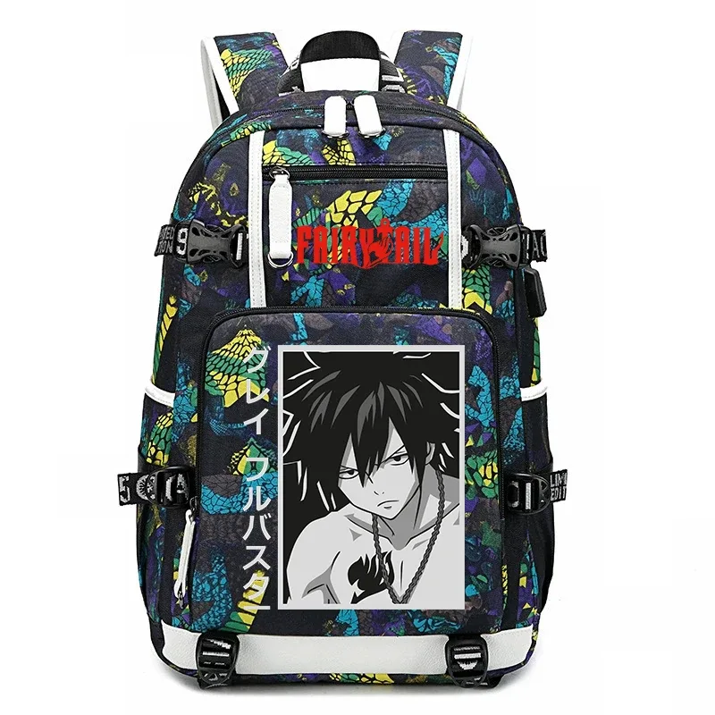 sac à dos d'école imprimé fairy tail anime, grande capacité, sac à livres pour adolescents et enfants, sac à dos de voyage décontracté