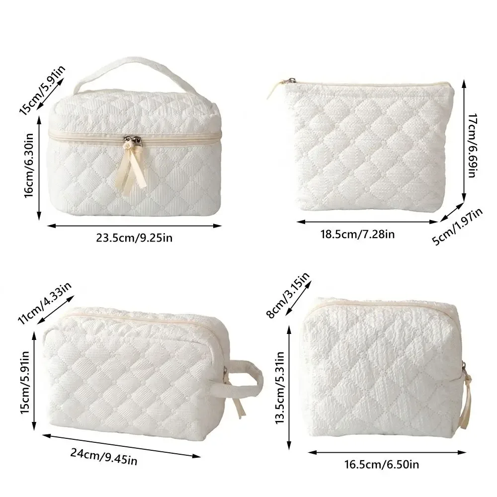 sac de maquillage matelassé durable, grande capacité, sac à cosmétiques portable, pochette de rangement multifonctionnelle pour femmes et filles