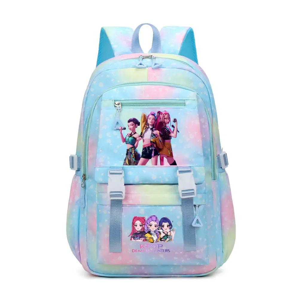sac à dos kpop demon hunters en toile pikachu pour garçons, filles, adolescents, sac d'école, sac à dos pour hommes et femmes, sacs de voyage mochilas