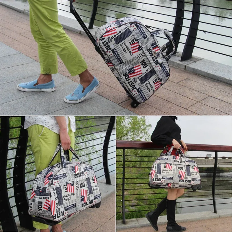 sac de voyage à roulettes pour hommes et femmes, valise à roulettes, étanche, affaires, bagages à roulettes, mode