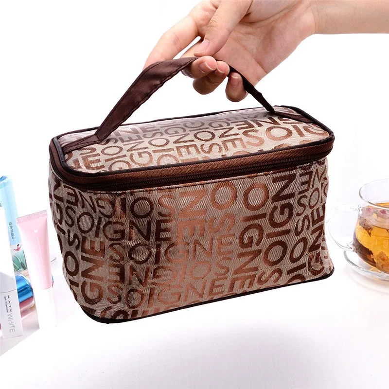 mallette de rangement portable pour cosmétiques pour femmes, sac de voyage pour poudres cosmétiques, trousse de toilette multifonction, grande capacité d'évaluation