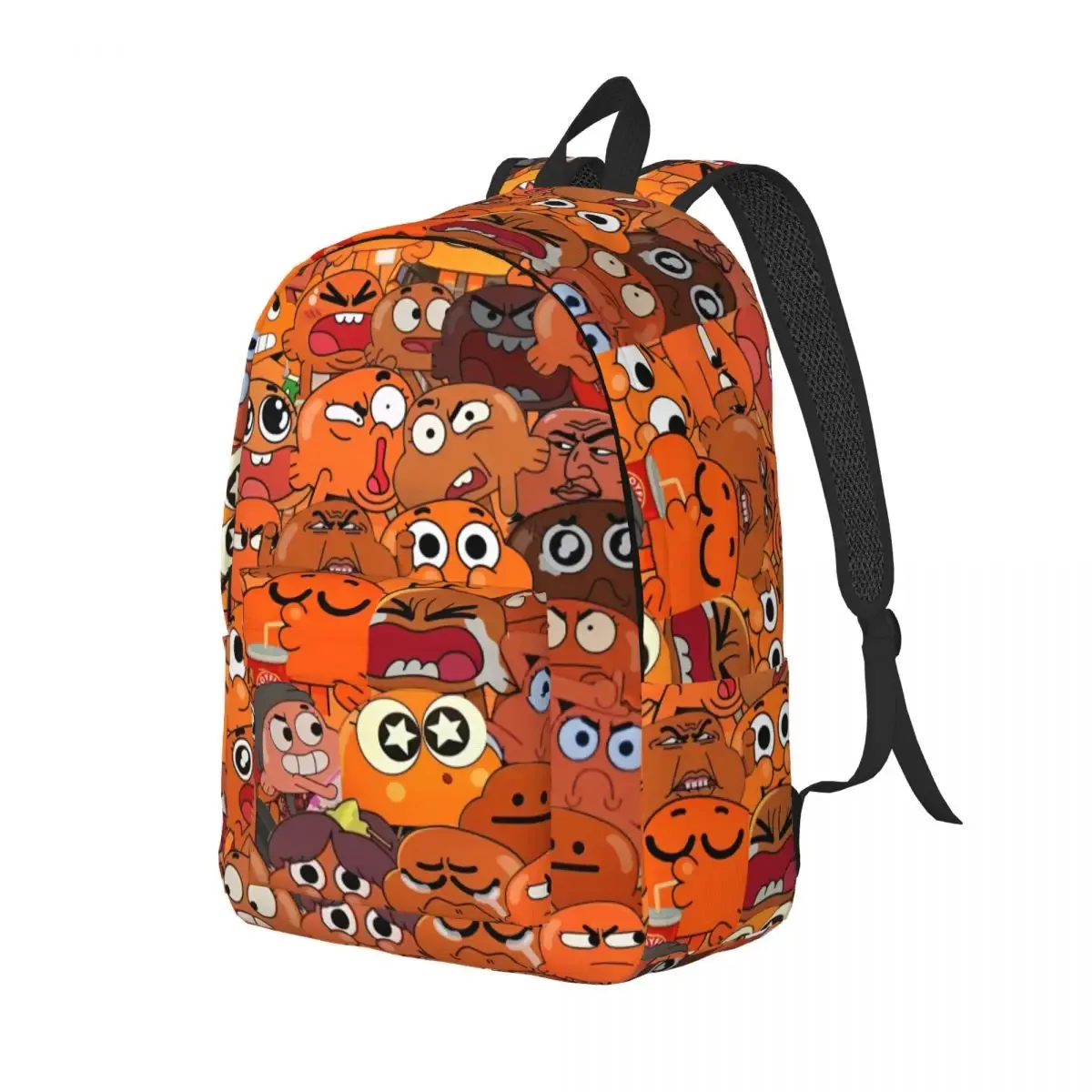 gumball pixel art modèle sac à dos pour hommes femmes étudiant randonnée sac à dos comédie incroyable monde de gumball ordinateur portable sacs en toile