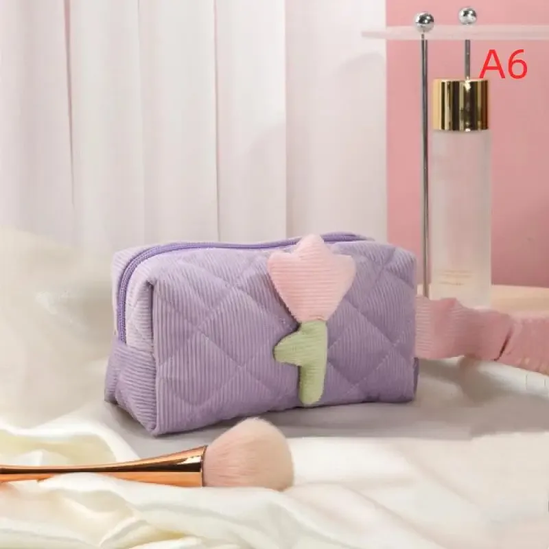 sac de rangement pour cosmétiques, 1 pièce, sac de voyage d'affaires, sac de toilette portable en velours côtelé de grande capacité, sac pour femmes 【smq】