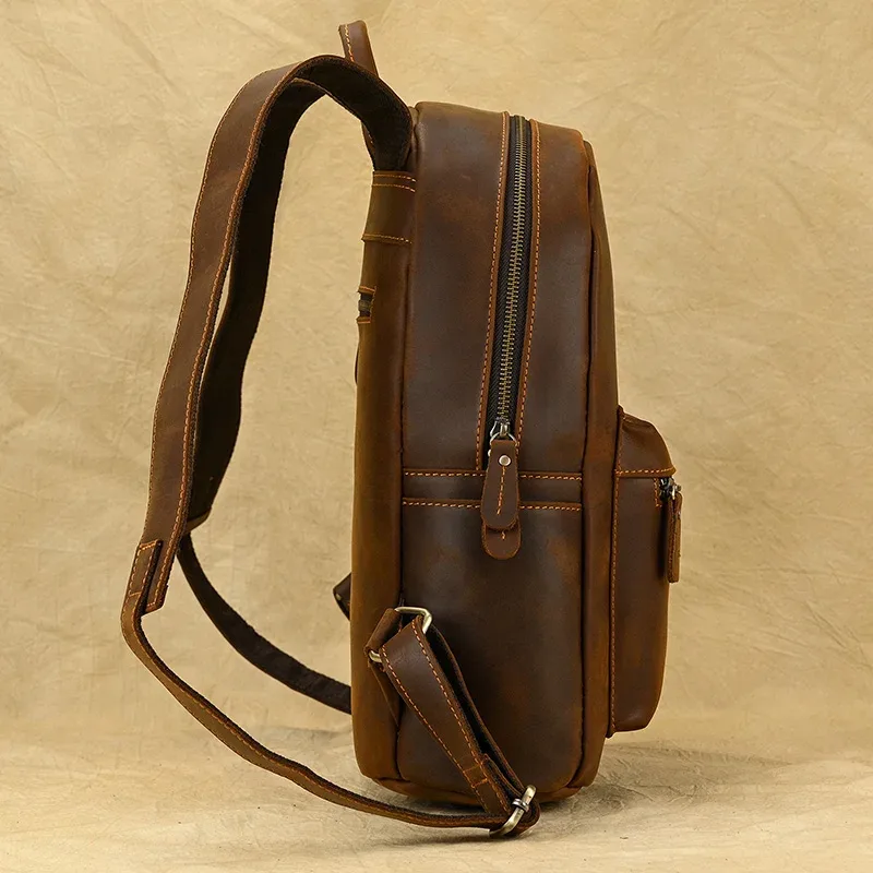 Luufan-Sac à dos en cuir véritable pour homme et femme, grande capacité, sac à dos pour ordinateur portable 15 ", sac d'école unisexe, sac de voyage masculin, cuir de vache