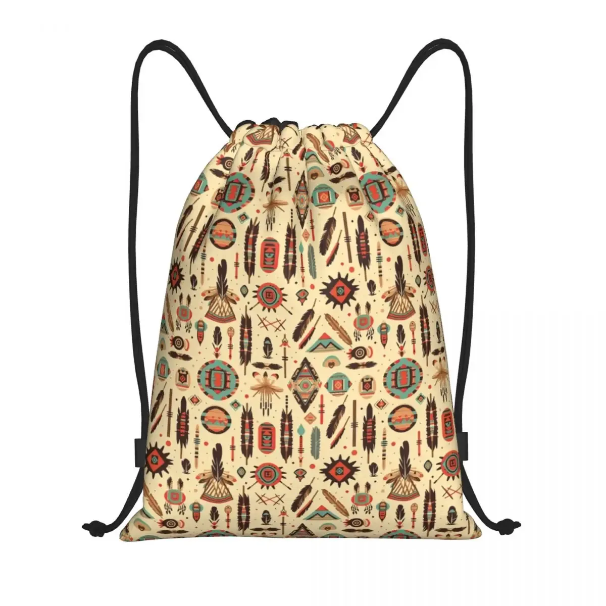 sac à dos navajo native american tribal pattern proximity wstring pour hommes et femmes, sac de sport pliable, sac de sport, sac d'entraînement