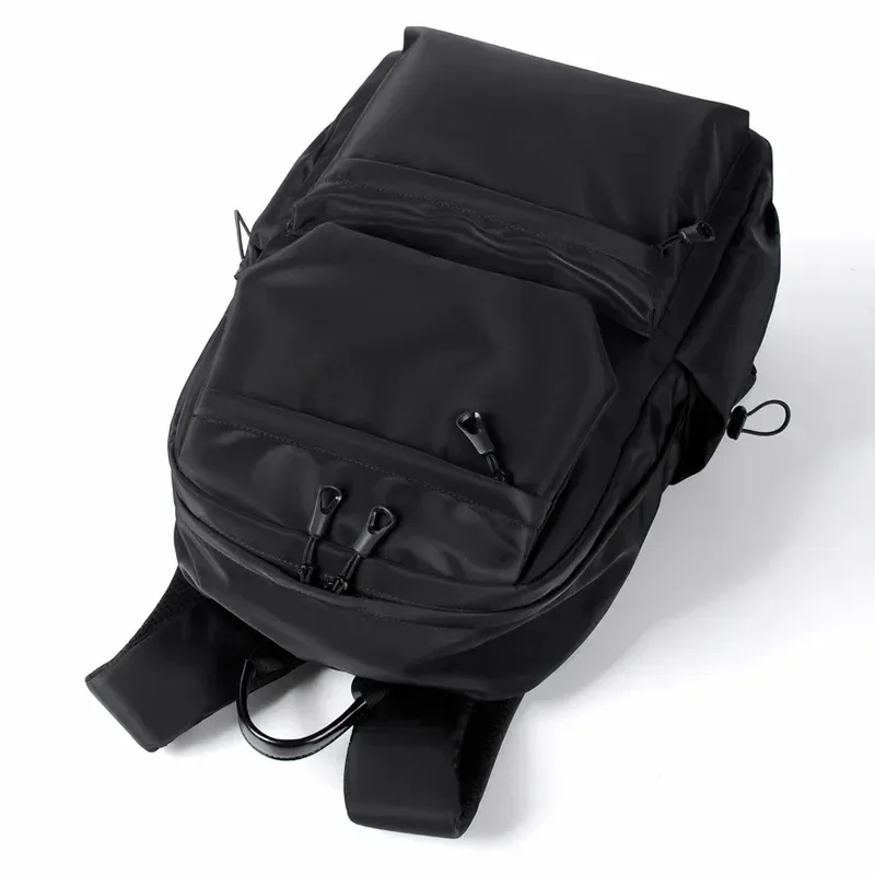 sac à dos imperméable en polyester pour hommes – sac pour ordinateur portable de voyage et d'école de grande capacité