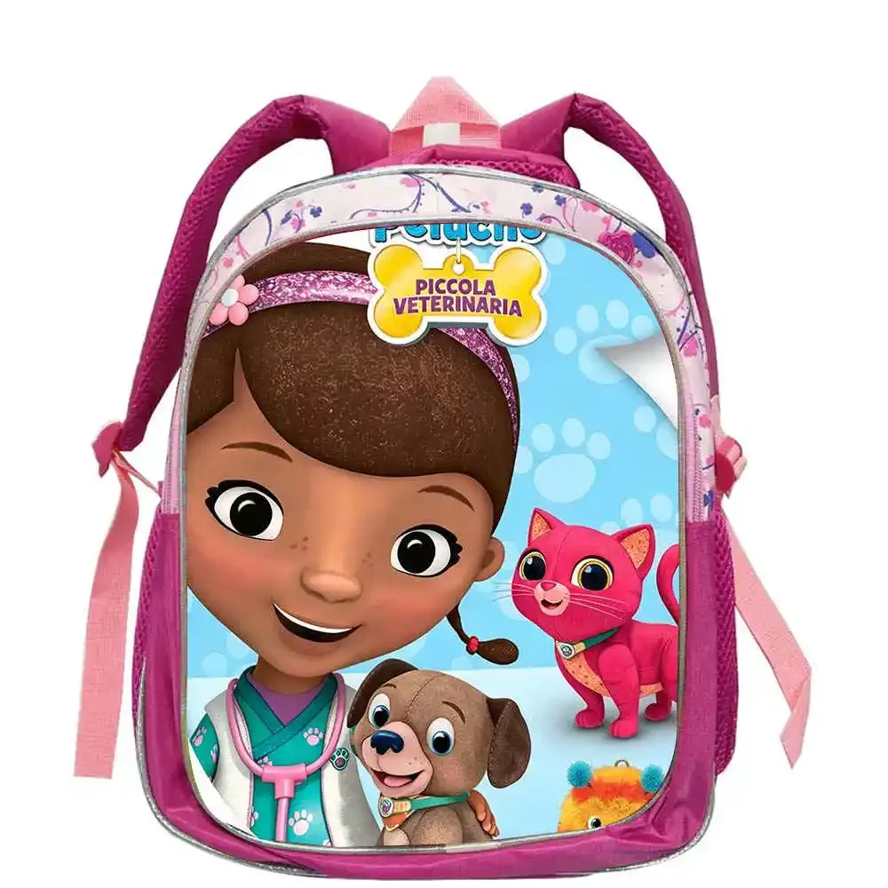 sac à dos d'école doc mcstuffins pour garçons et filles, 12 pouces, sac à dos pour élèves de maternelle, sac à dos à la mode pour étudiants, mochila