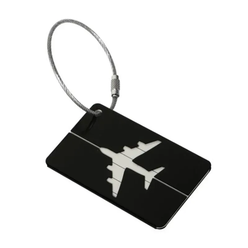 étiquette de bagage portable en alliage pour délit de vol créatif, porte-adresse d'identité de valise, étiquette d'embarquement de bagages, étiquette de sac