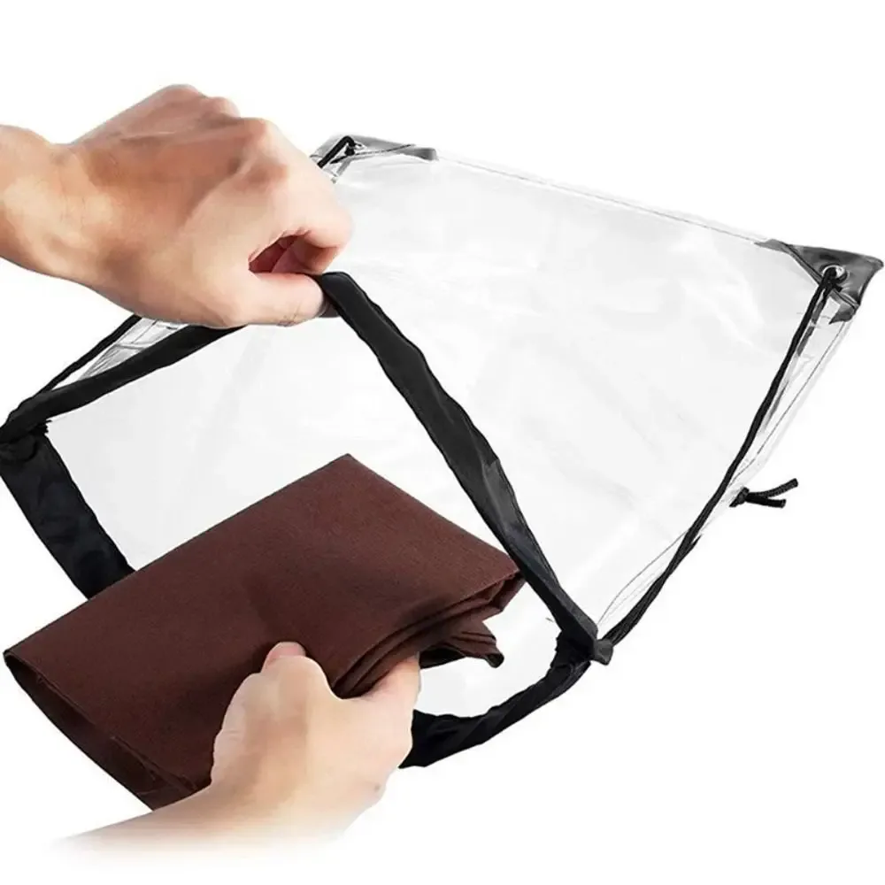 sac à dos simple à cordon de serrage de grande capacité, sac transparent en pvc imperméable pliable, sac à bandoulière, sac de plage, sac en gelée pour femmes