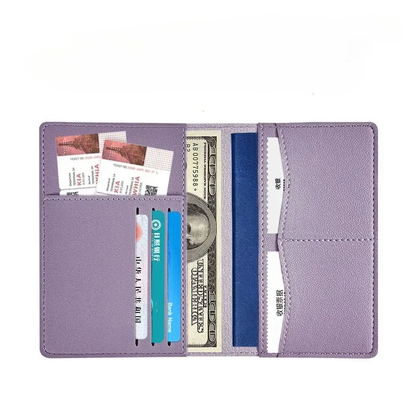 porte-passeport multifonctionnel, ensemble de protection, porte-passeport en cuir pu, porte-cartes, portefeuille de voyage