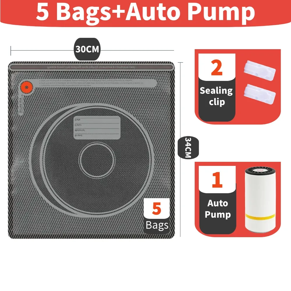 sac de rangement sous vide pour filament d'imprimante 3d, pa pe, épaissi, noir, résistant à la lumière, résistant à l'humidité, réutilisable, hermétique