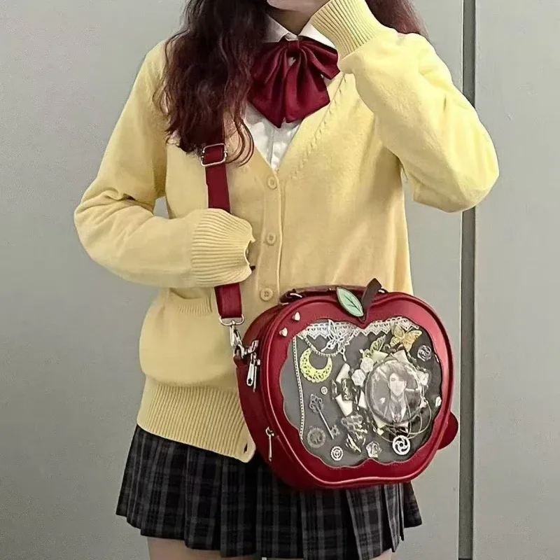 nouvelle fille harajuku niche design pomme sac à bandoulière sac à main style doux mignon ulzzang ita sac y2k sac à dos style preppy itabag