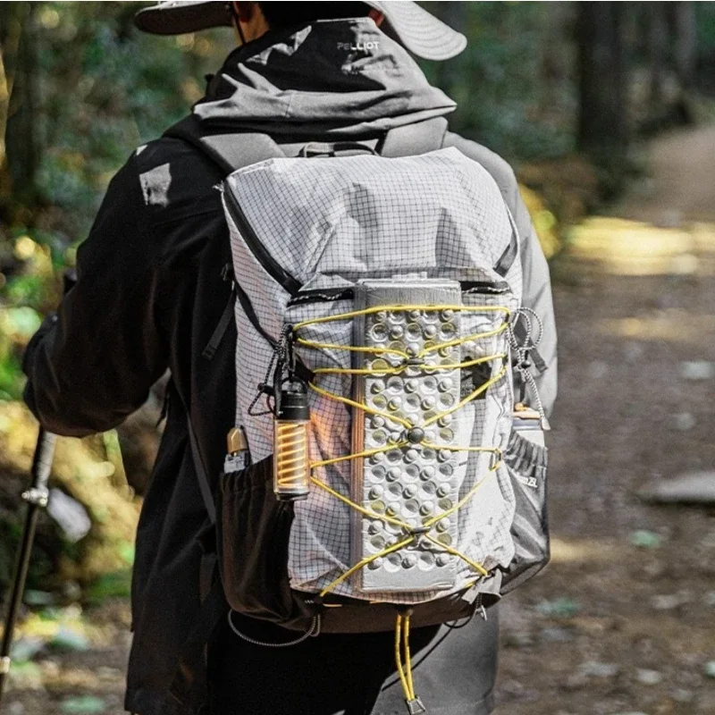 sangle d'extension élastique réglable diy avec boucle de sac à dos et attache externe pour sacs de randonnée, d'alpinisme et de camping en extérieur