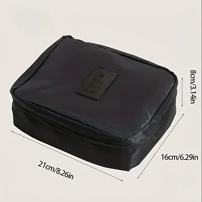 trousse de toilette de voyage de grande capacité, trousse de maquillage, organisateur de bagages portable, sac carré multifonctionnel, pochette de rangement, 1 pièce