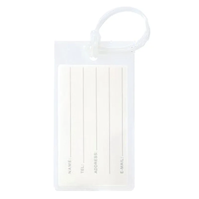 étiquette de bagage de voyage en pvc souple, étiquette de valise en silicone, étiquette de nom de sac, manchon de carte, document d'avion, vente en gros, accessoires