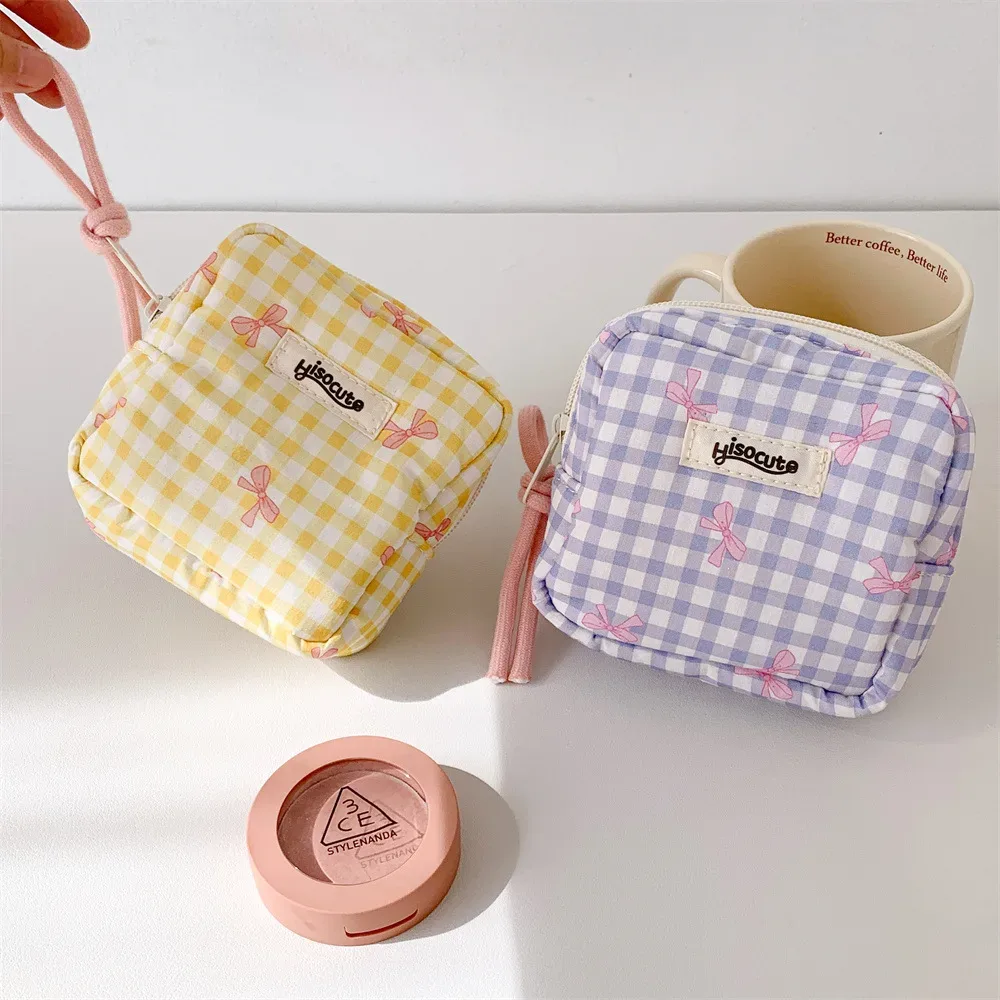 mini pochette de maquillage version coréenne pour voyage, enveloppe de rouge à lèvres, sac de rangement de bijoux cosmétiques portables, idée cadeau de noël/anniversaire