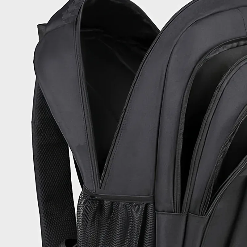 sac à dos de voyage noir uni décontracté, résistant aux chocs, pour adolescents, employés de bureau et randonnées en plein air