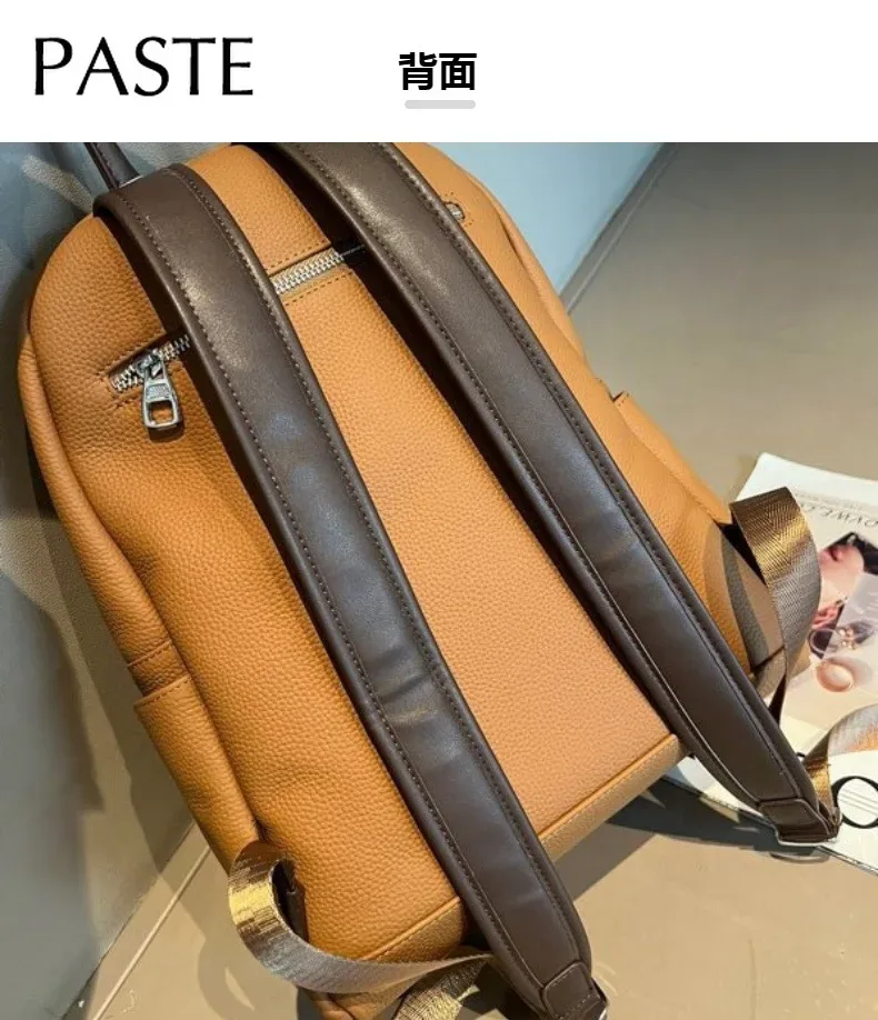 sac à dos en peau de vache naturelle pour femme, 100% cuir véritable, sac lumineux de grande capacité, sac pour ordinateur portable, coloré, beige, imprimés girl, nouveau, 2024