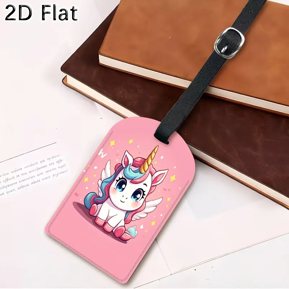 étiquette de bagage keepdo unicorn, adaptée aux voyages quotidiens, étiquette de valise avec étiquette licorne mignonne pour sacs à dos et voyages
