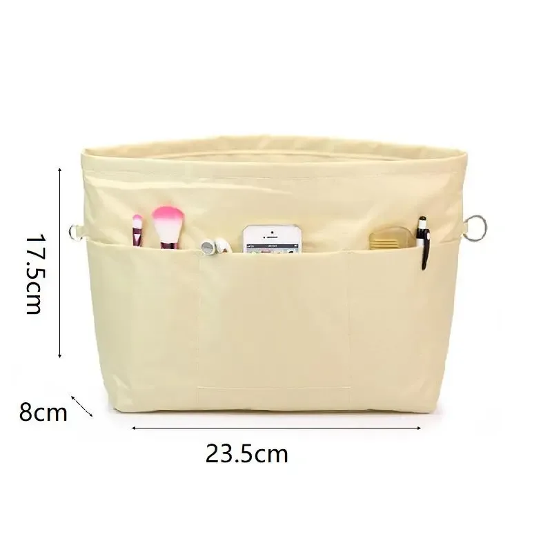 sac de rangement cosmétique vintage avec fermeture éclair, multi-poches, couleur unie, multifonctionnel pour femmes
