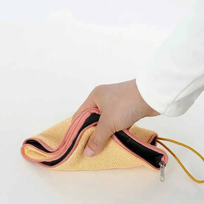 sac de rangement pour parapluie en microfibre, forte absorption d'eau, porte-parapluie pliable avec fermeture éclair et boucle de suspension, lavable à la main