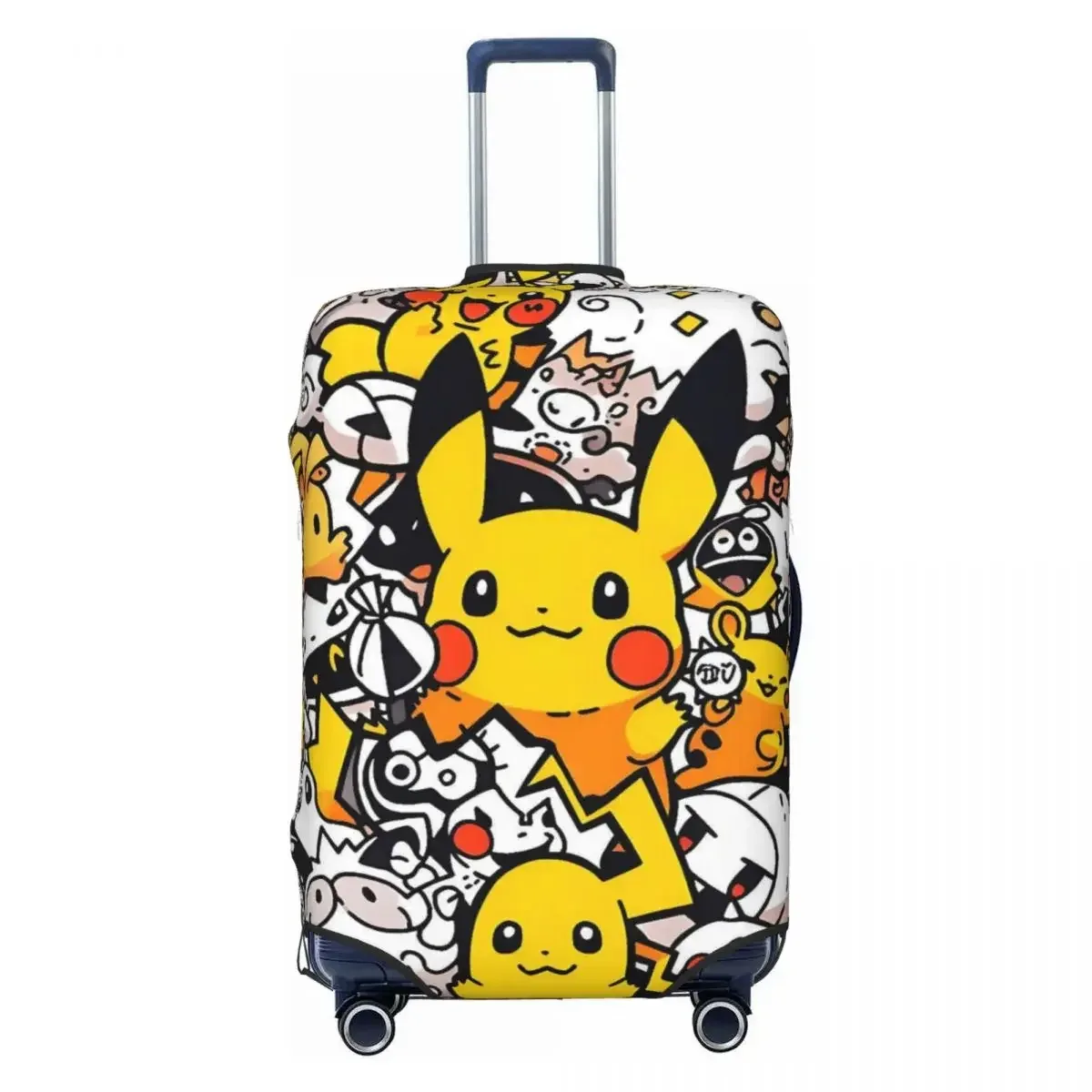 Housse de bagage imprimée Premium P-Pikachizer, haute élasticité, 18-32 pouces, résistante à la poussière, anti-rayures, lavable, housse de voyage