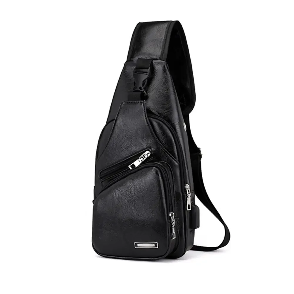 sac de poitrine de chargement usb pour hommes, sac à bandoulière de voyage, sac de messager masculin, sac de poitrine en cuir, sac à bandoulière de randonnée, p7i1