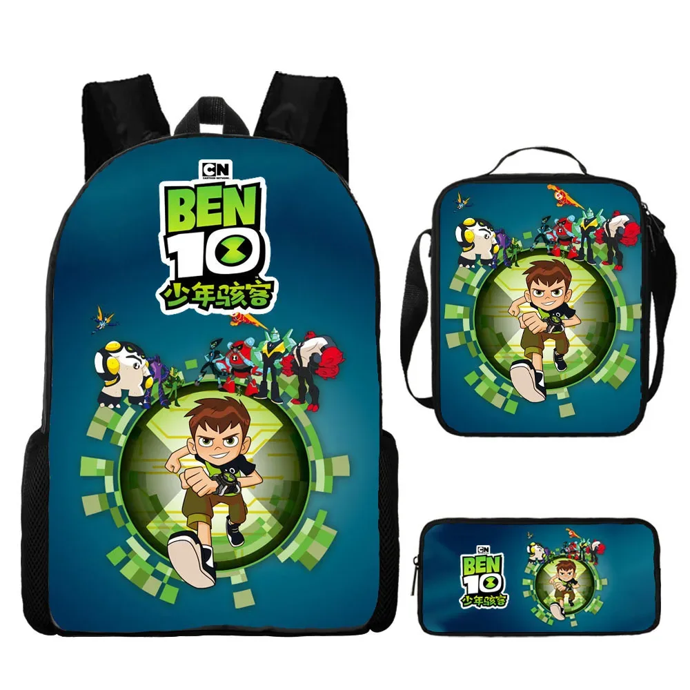 sac à dos hacker pour adolescents ben 10, sac à dos pour étudiants, sac à dos de dessin animé, sac à bandoulière pour stylos