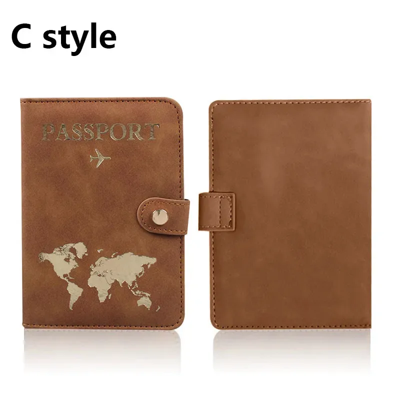 étui porte-passeport en cuir pour essentiels de voyage, portefeuille cartes de crédit, housse de passeport pour femme/homme avec boucle