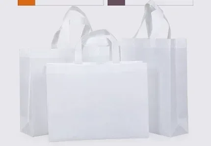 lot de 20 sacs fourre-tout non tissés, sac de shopping durable et écologique avec poignées pour les courses, possibilité d'impression personnalisée du logo.