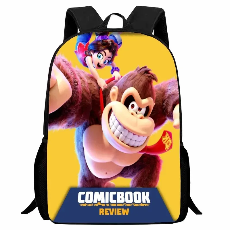 donkey kong bananza – sacs à dos pour enfants, garçons et filles, cadeau d'anniversaire pour étudiants, sac d'école pour enfants, grande capacité, sac à dos de camping durable