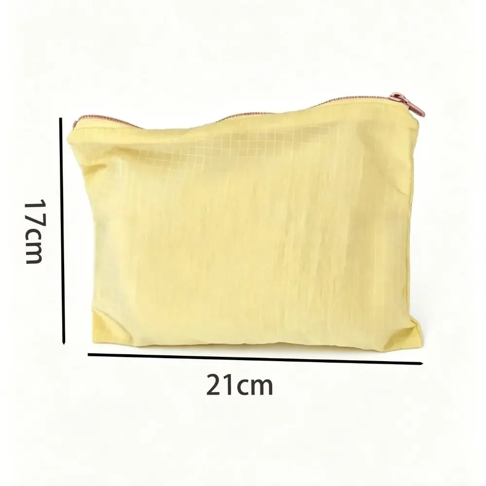trousse de maquillage grande capacité en nylon à motif écossais, pochette de voyage portable avec fermeture éclair, organisateur de rangement, sac à main pochette
