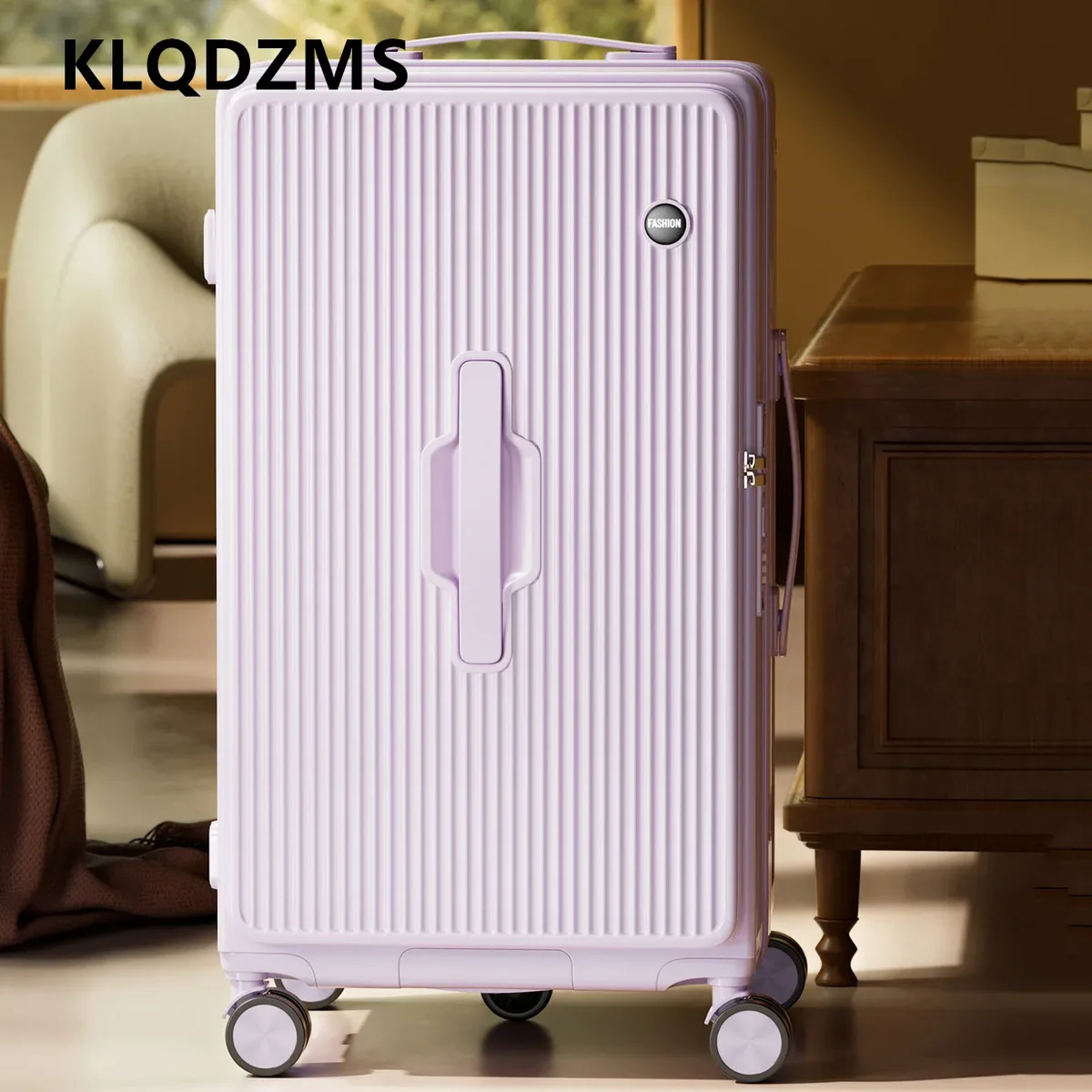 klqdzms valise à roulettes de 32 pouces, grande capacité, valise trolley de 20 pouces, boîte de transport pour ordinateur portable, sac à bagages avec mot de passe pour étudiant
