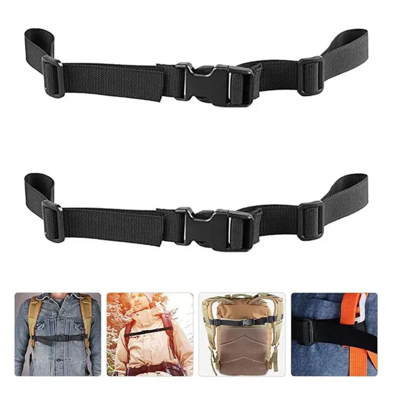 sac à dos antidérapant, sangle de poitrine, boucle réglable pour l'extérieur, sangle externe, sangle portable avec boucle de dégagement