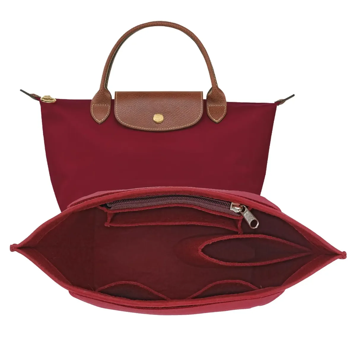 insert organisateur de sac à main en feutre pour longchamp le pliage l insert de sac à main (3 tailles)