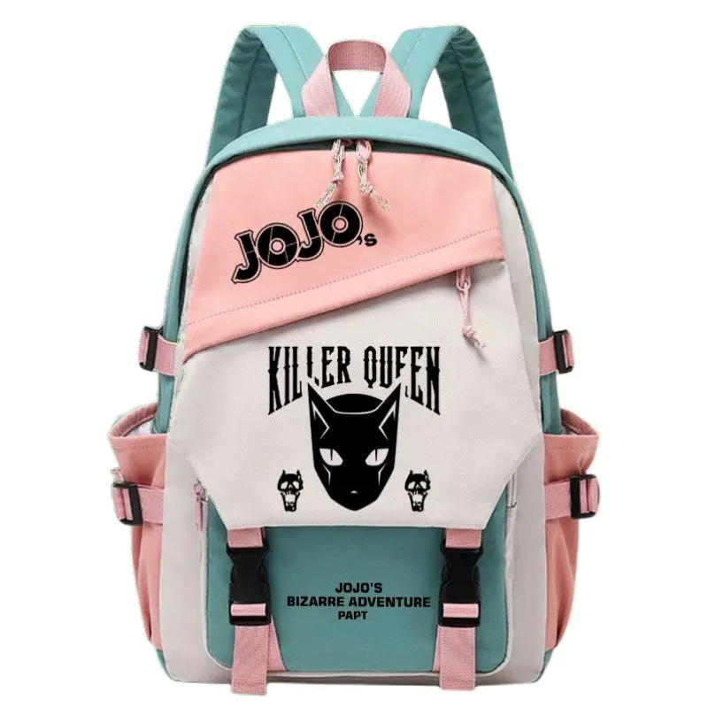 kujō jōtarō anime jojo's bizarre adventure sac à dos étudiant sac d'école toile adolescents sac à dos de voyage en plein air cadeau de mode