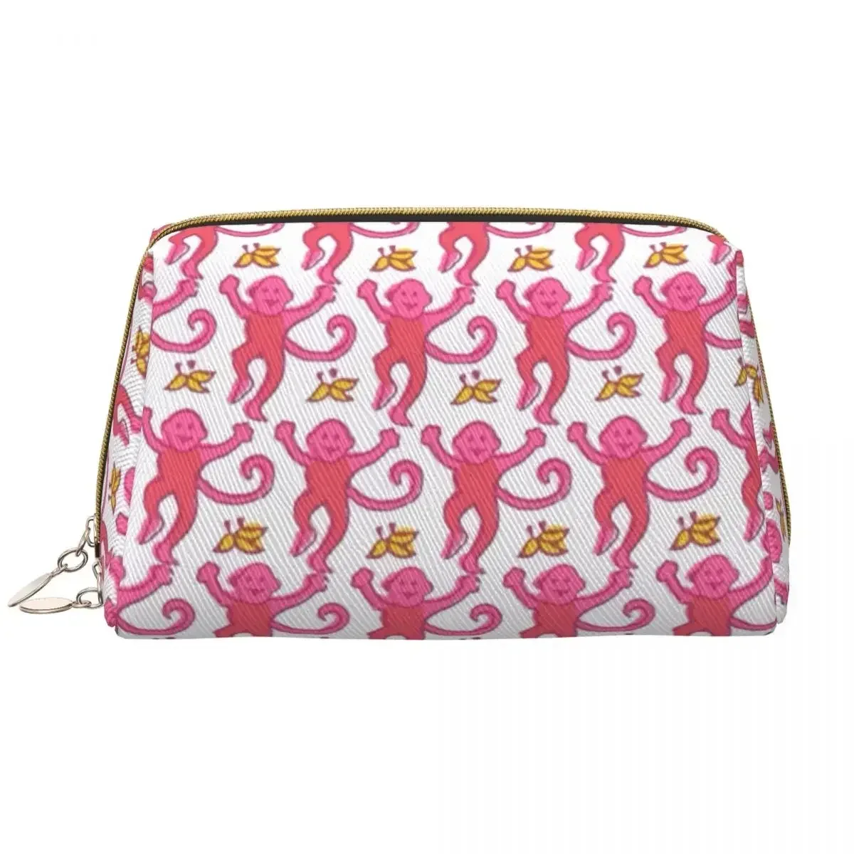 sac à cosmétiques de voyage personnalisé pour femme, rouleau preppy, singes, lapin, trousse de toilette et de maquillage, trousse de rangement de beauté pour dames
