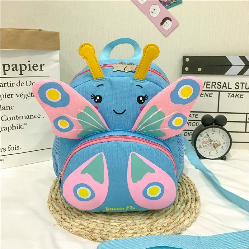sac à dos papillon pour tout-petits, mini sac de voyage avec dessin animé d'animaux mignons pour filles de 1 à 3 ans, sac à dos préscolaire