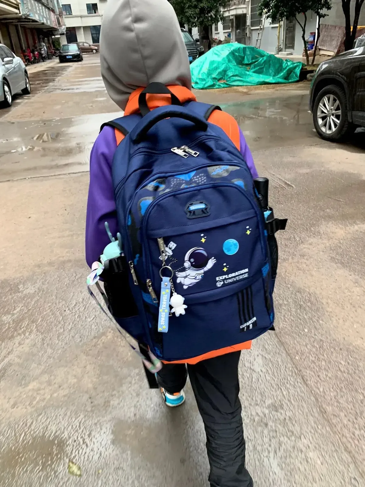 sac à dos d'école astronsominitié pour garçon, cartable étanche pour enfant du primaire