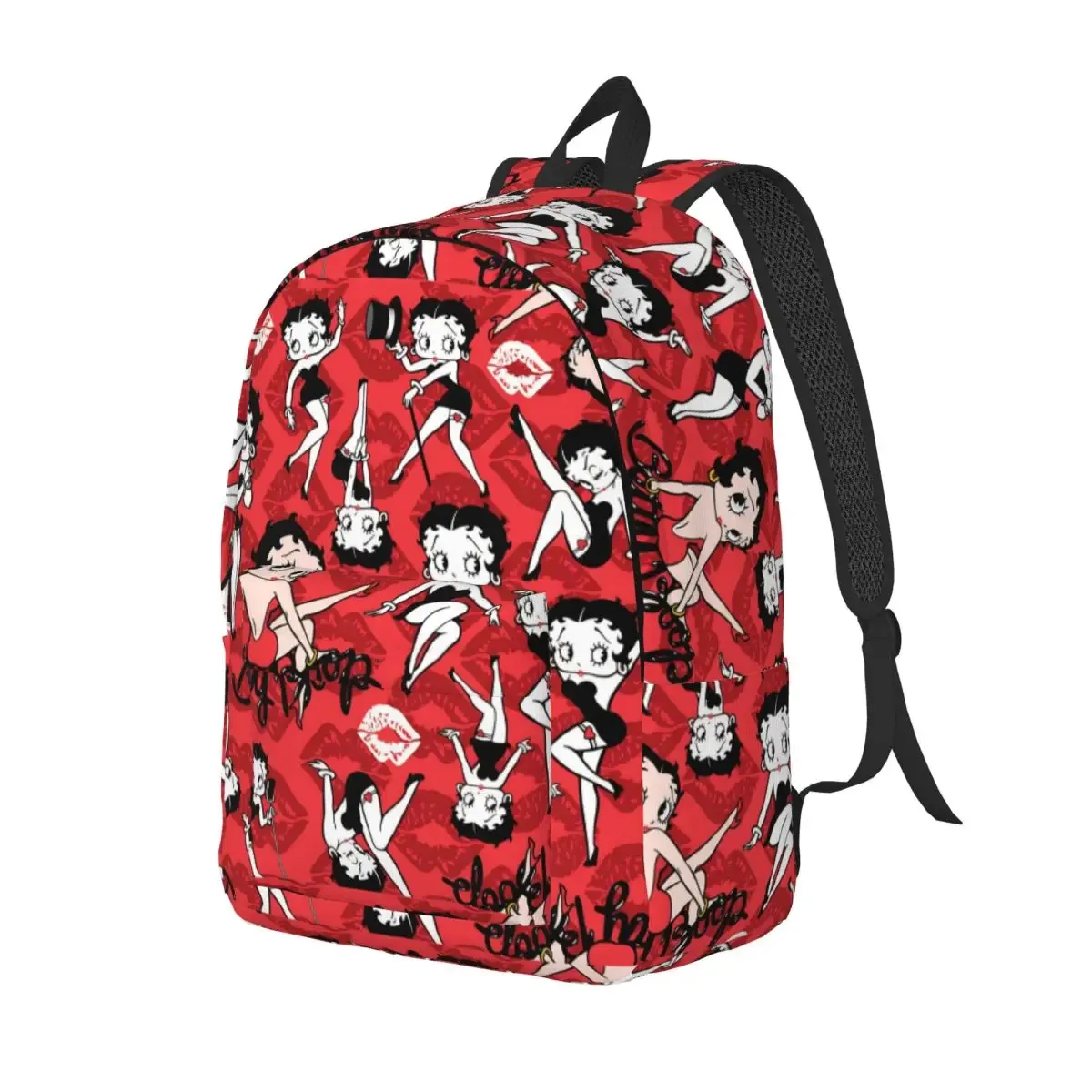 sac à dos b-bettysd cartoon kiss boops pour hommes et femmes, sac à dos décontracté pour le lycée, le travail, le collège, sac à bandoulière, cadeau