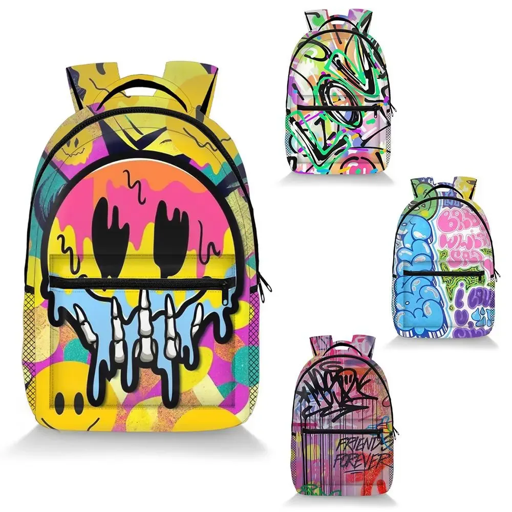 Sac à dos Hip Hop populaire pour étudiants, sac à dos coloré à géométrie colorée, impression 3D, Oxford, imperméable, pour garçons/filles, sacs à dos de voyage