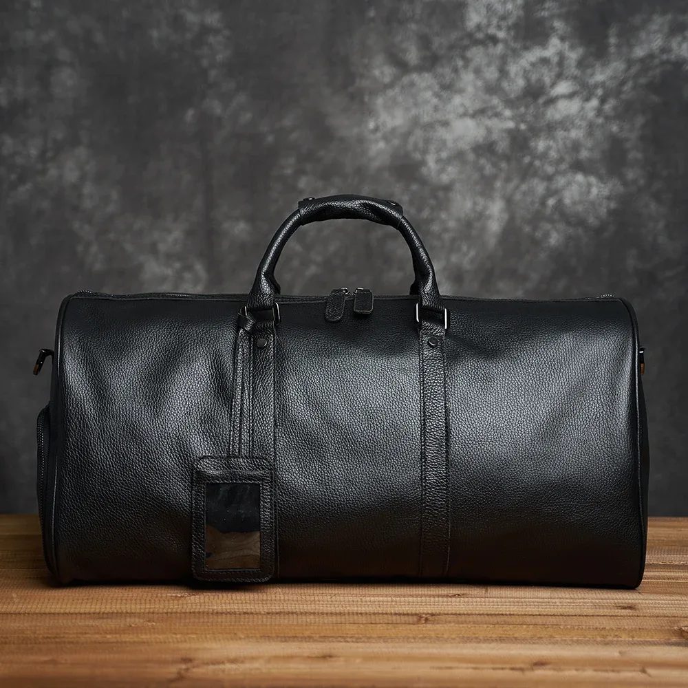 zrcx – sac de voyage en cuir véritable pour hommes et femmes, sac de transport en cuir de vache souple, bagages à main, sac à bandoulière de voyage, sac de week-end