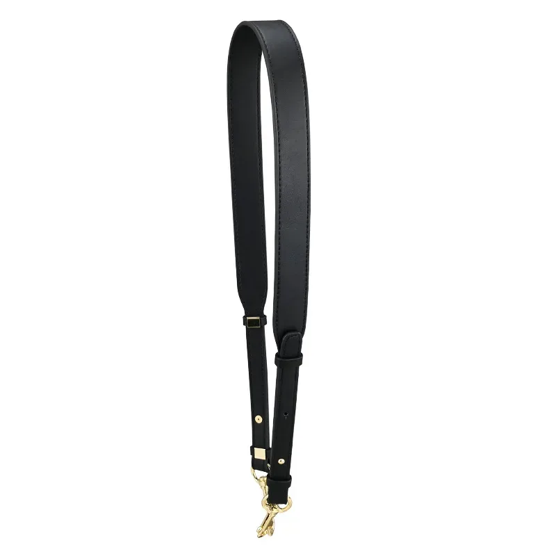 sac large en cuir à motif croisé, sac à bandoulière réglable en autruche noir, sangle en cuir, accessoire de sac de haute qualité