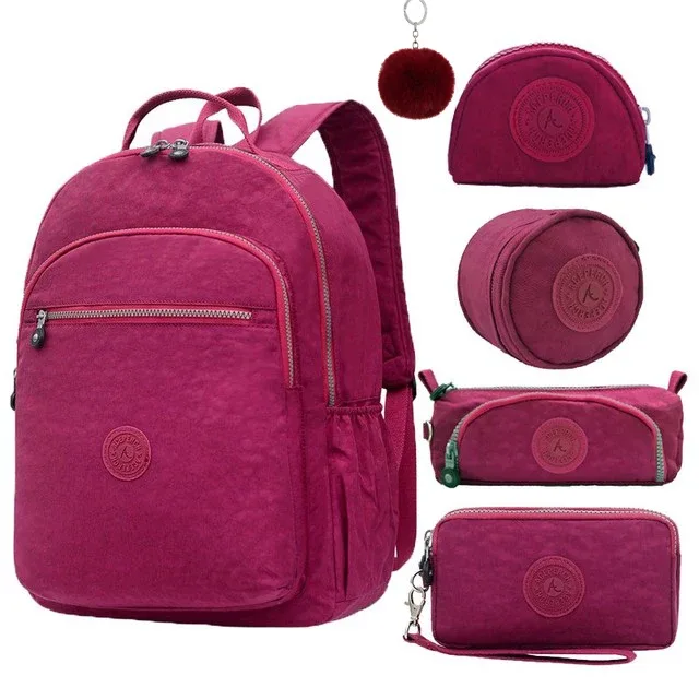 aceperch – sac à dos d'école en nylon pour filles et adolescentes, pour ordinateur portable