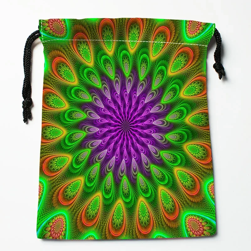 sacs à main à motif de mandala personnalisé, sacoches cadeaux imprimés, poudres de voyage, rangement de vêtements, trousse de maquillage, 18x22cm