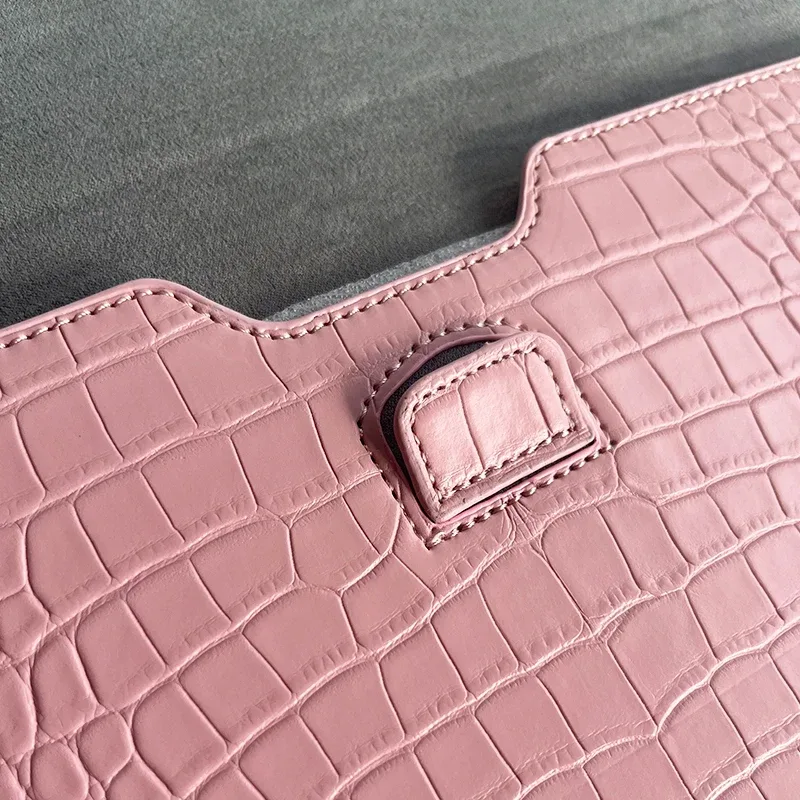 sacs pour ordinateur portable en cuir de crocodile pu avec nom personnalisé pour macbook pro 13, étui air retina 15, housse d'ordinateur pour coque huawei, livraison directe